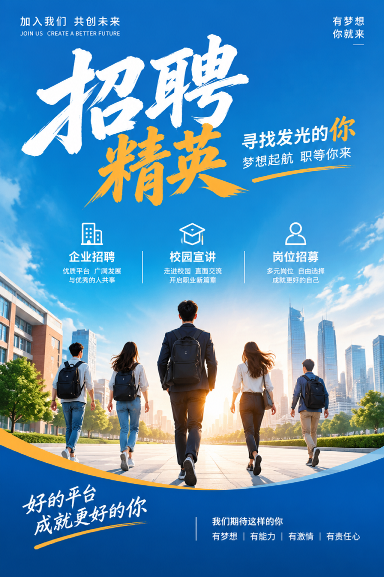 招聘精英海报