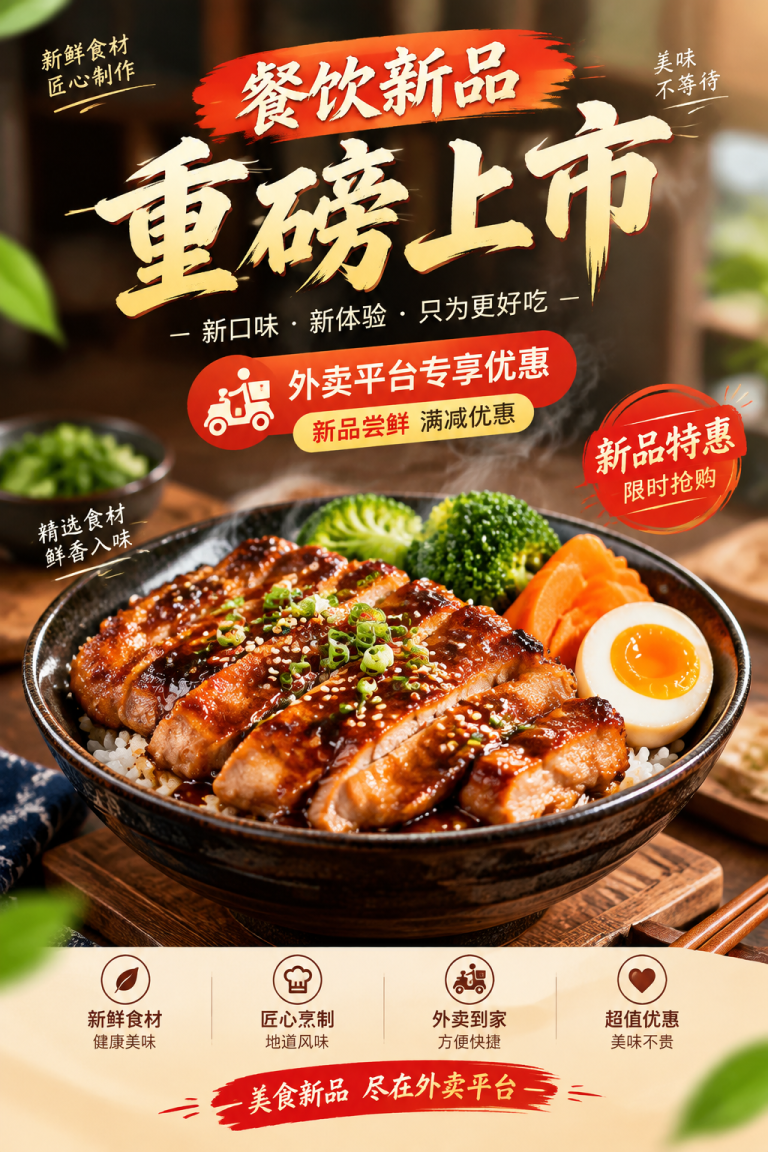美食新品海报